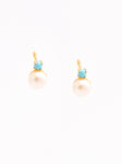 Classic Pearls Turquoise Earrings