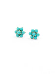 Flower Turquoise Earrings Medium