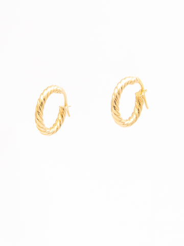 Hoops Yellow Gold Swirl