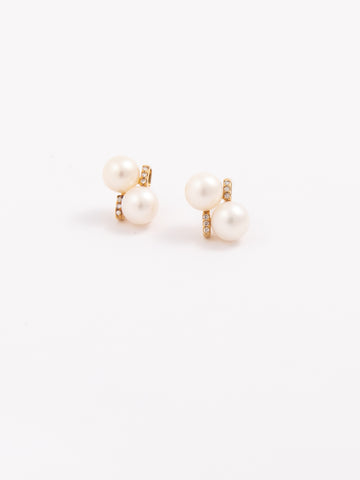 Classic Double Pearl Earrings