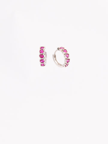 Classic Ruby Hoop Earrings