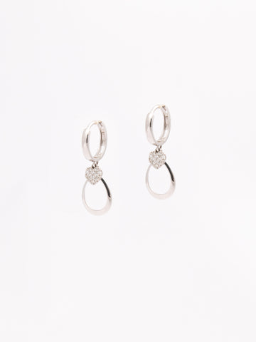 Oval Diamond Hoop Earrings