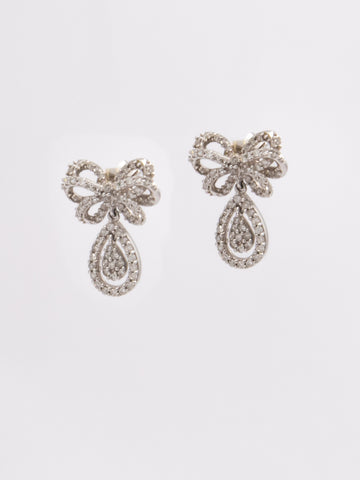 Diamond Bow Earrings