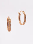 Rose Gold Diamond Hoops