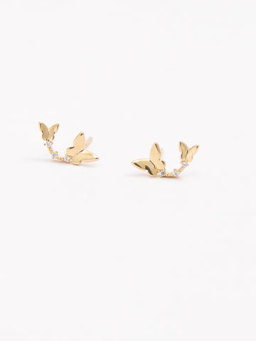 Crawler Butterfly Baby Earrings