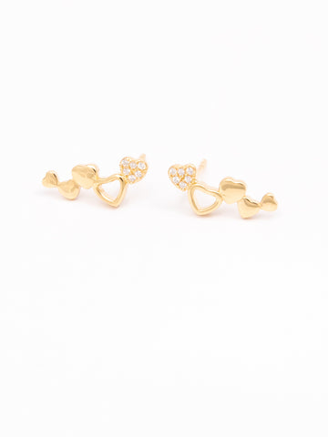 Crawler Heart Earrings