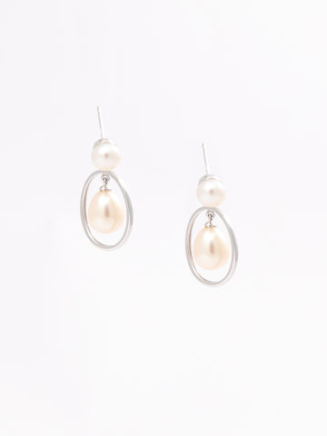 Pearl With Dangle Pearl Earrings