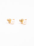 Classic Baby Pearl And Diamond Earrings