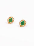 Vintage Earrings With Emerald Stone