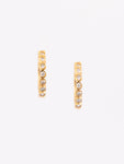 Hoop Earrings With Bezel Diamonds