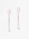 Chains Hoop Earrings White Gold