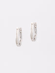 Hoop Square Shaped With Baguette Earrings