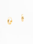 Swirl Yellow Gold Hoop