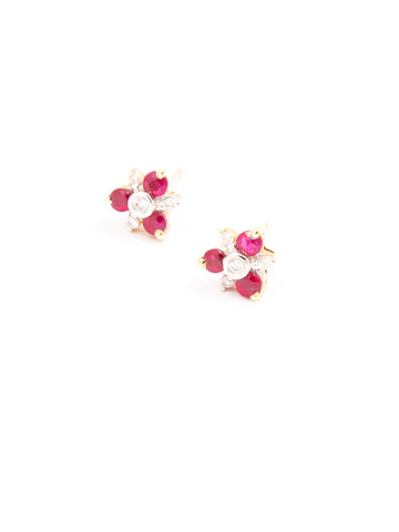 Ruby & Diamond Earrings