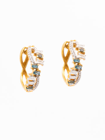 Stunner Aquamarine & Diamond Earrings