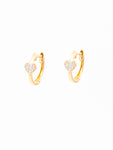 Hoop Little Girls Heart Earrings