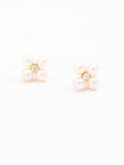 Classic 4 Pearls And Diamond Earrings