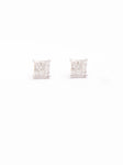 Square Diamond Stud Earrings