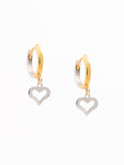 Yellow Gold Hoop With Dancing Heart