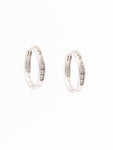 White Gold And Diamond Hoops