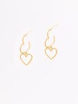 Modern Double Heart Earrings