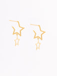 Modern Double Star Earrings