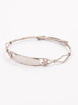 Silver White ID Bangle