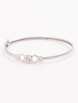 Baby White Gold Bangle & diamond