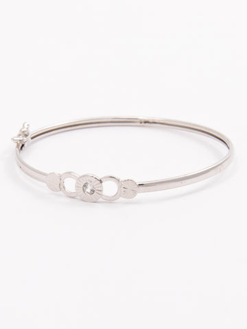 Baby White Gold Bangle & diamond