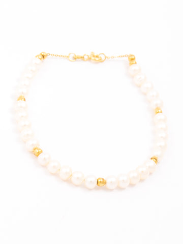 Pearl & Gold Bracelet