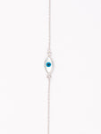 Evil Eye White Gold Bracelet