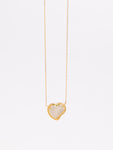 Modern Mother Of Pearl Heart Necklace