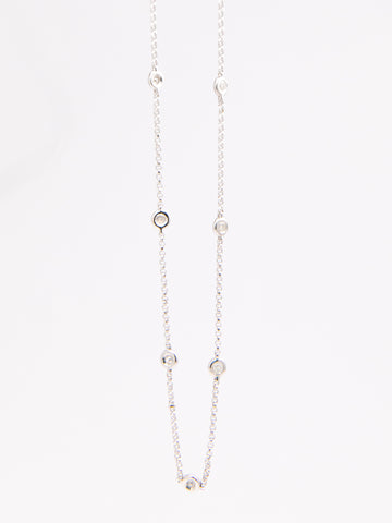 Diamond By The Yard White Gold Necklace