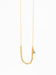 Yellow Gold And Mini Evil Eye Necklace