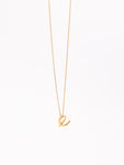 Letter E Mini Pendant Necklace