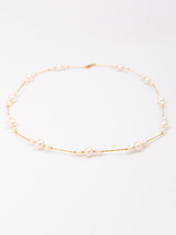 Stunner Pearl Yellow Gold Necklace