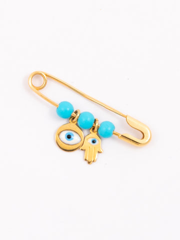 Evil Eye Hamsa Pin